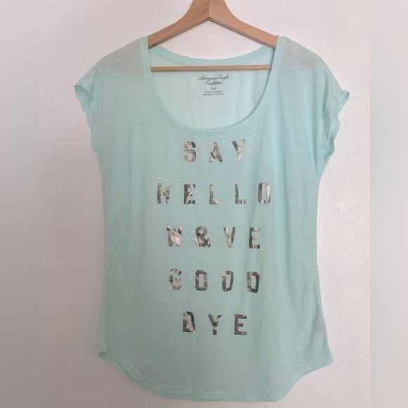 AMERICAN EAGLE OUTFITTERS Say Hello Wave Goodbye Reflective Size Small - Picture 1 of 5